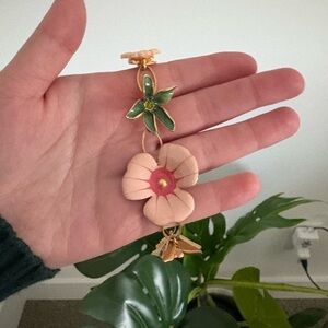 NWT Pilgrim Floral Summer Flower Long Necklace & Bracelet Set with Gold Hardware